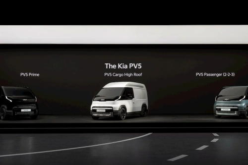 Kia PV5 High Roof filmet på offentlig vei for første gang – ser betydelig større ut enn standardmodellen